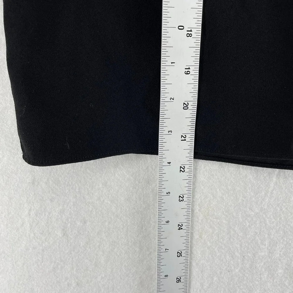 Zara Woman Blouse Women's M Black Ruffle Half Sleeves Round Neck Keyhole Back - Picture 4 of 11